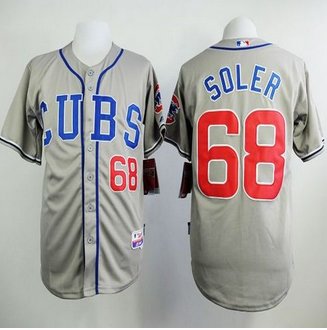 Chicago Cubs #68 Jorge Soler Grey Alternate Road Cool Base Stitched Baseball Jersey Chicago Cubs #68 Jorge Soler Grey Alternate Road Cool Base Stitched Baseball Jersey