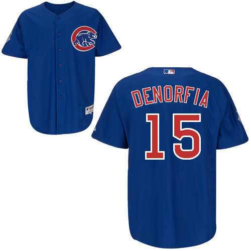 Chicago Cubs 15# Denorfia Blue Authentic Personalized Alternate Jersey Chicago Cubs 15# Denorfia Blue Authentic Personalized Alternate Jersey
