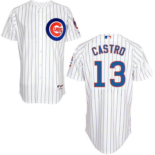 Chicago Cubs 13# Castro White Authentic Personalized Home Jersey Chicago Cubs 13# Castro White Authentic Personalized Home Jersey