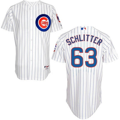 Chicago Cubs 63# Schlitter White Authentic Personalized Home Jersey Chicago Cubs 63# Schlitter White Authentic Personalized Home Jersey