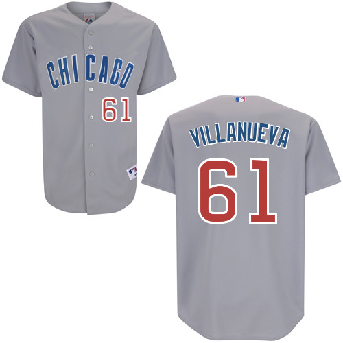 Chicago Cubs 61# Villanueva Grey Authentic Personalized Road Jersey Chicago Cubs 61# Villanueva Grey Authentic Personalized Road Jersey