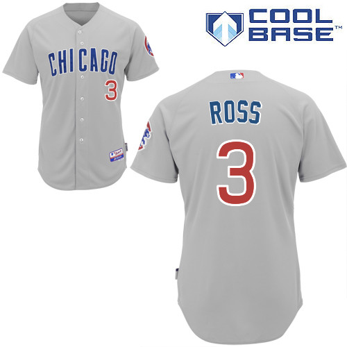 Chicago Cubs 3# Ross Grey Authentic Personalized Road cool Jersey Chicago Cubs 3# Ross Grey Authentic Personalized Road cool Jersey