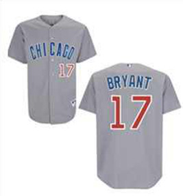 Chicago Cubs #17 kris BRYANT MLB gray jersey
