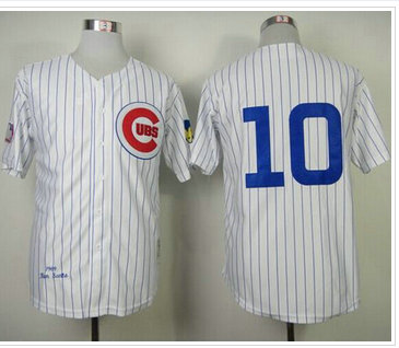 Chicago Cubs #10 Ron Santo White Mitchell and Ness 1969 Throwback Baseball Jersey Chicago Cubs #10 Ron Santo White Mitchell and Ness 1969 Throwback Baseball Jersey