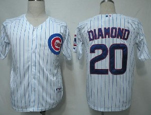 Chicago Cubs 20 Diamond White MLB Jerseys Chicago Cubs 20 Diamond White MLB Jerseys