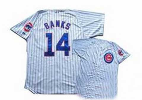 MLB jersesys Majestic Chicago Cubs 14 Banks White Baseball Jersey MLB jersesys Majestic Chicago Cubs 14 Banks White Baseball Jersey