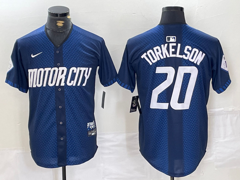 Men's Detroit Tigers #20 Spencer Torkelson 2024 Navy City Connect Cool Base Limited jerseys 4 Men's Detroit Tigers #20 Spencer Torkelson 2024 Navy City Connect Cool Base Limited jerseys 4