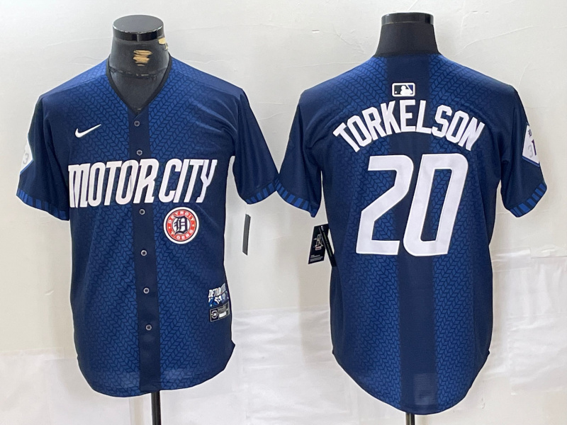 Men's Detroit Tigers #20 Spencer Torkelson 2024 Navy City Connect Cool Base Limited jerseys 3 Men's Detroit Tigers #20 Spencer Torkelson 2024 Navy City Connect Cool Base Limited jerseys 3