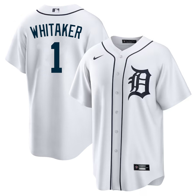 Men's Detroit Tigers #1 Lou Whitaker White Cool Base Stitched Baseball Jersey Men's Detroit Tigers #1 Lou Whitaker White Cool Base Stitched Baseball Jersey