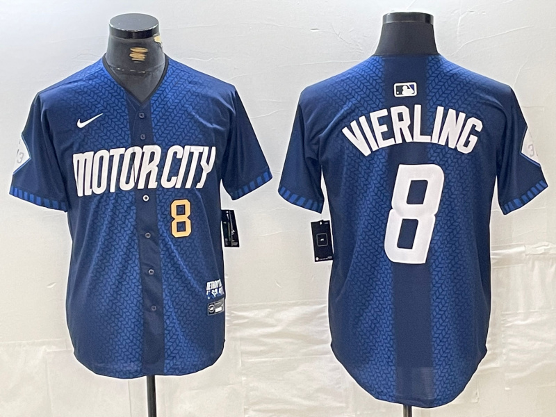 Men's Detroit Tigers #8 Matt Vierling 2024 Navy City Connect Cool Base Limited Stitched jerseys 1 Men's Detroit Tigers #8 Matt Vierling 2024 Navy City Connect Cool Base Limited Stitched jerseys 1