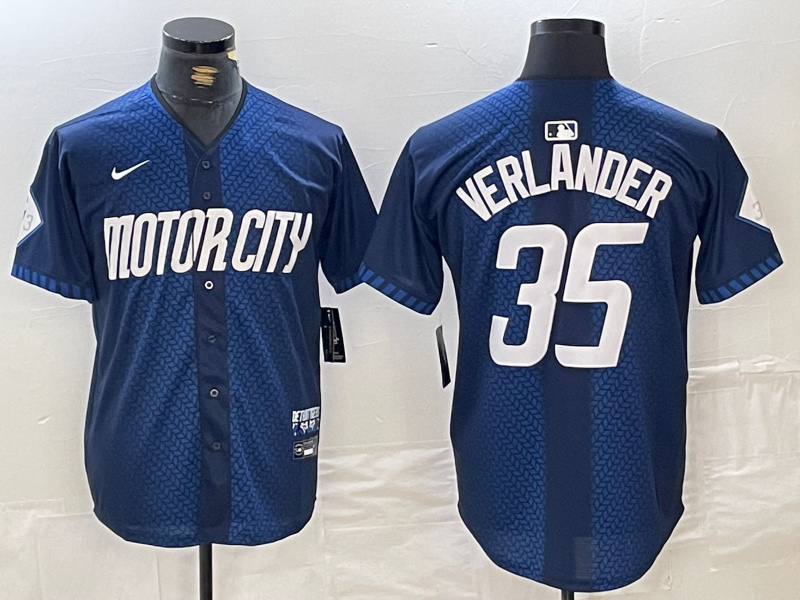 Men's Detroit Tigers #35 Justin Verlander 2024 Navy City Connect Cool Base Limited jerseys 1 Men's Detroit Tigers #35 Justin Verlander 2024 Navy City Connect Cool Base Limited jerseys 1