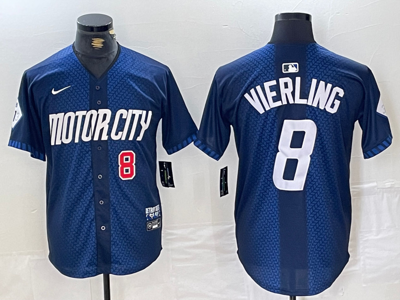 Men's Detroit Tigers #8 Matt Vierling 2024 Navy City Connect Cool Base Limited Stitched Jersey 3 Men's Detroit Tigers #8 Matt Vierling 2024 Navy City Connect Cool Base Limited Stitched Jersey 3