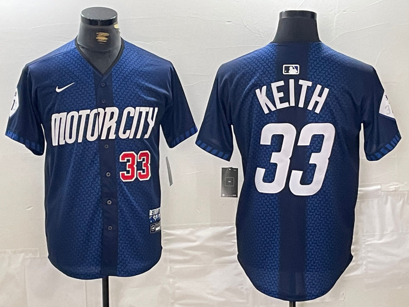 Men's Detroit Tigers #33 Colt Keith 2024 Navy City Connect Cool Base Limited Stitched Jersey 1 Men's Detroit Tigers #33 Colt Keith 2024 Navy City Connect Cool Base Limited Stitched Jersey 1