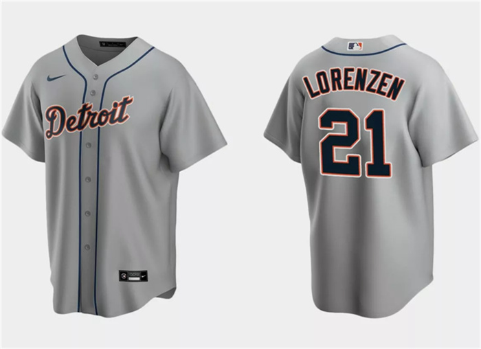 Men's Detroit Tigers #21 Michael Lorenzen Grey Cool Base Stitched Jersey Men's Detroit Tigers #21 Michael Lorenzen Grey Cool Base Stitched Jersey