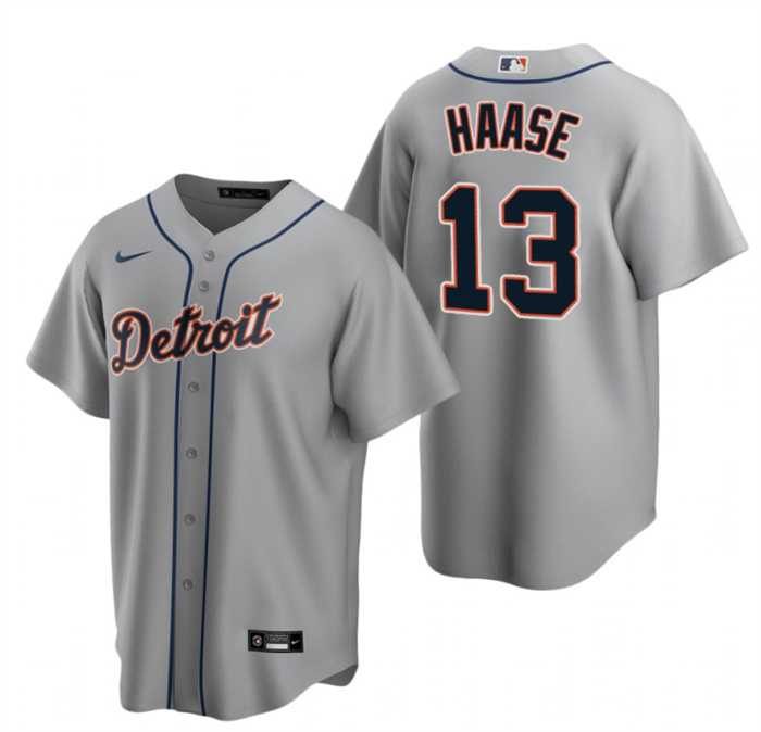 Men's Detroit Tigers #13 Eric Haase Grey Cool Base Stitched Jersey Men's Detroit Tigers #13 Eric Haase Grey Cool Base Stitched Jersey