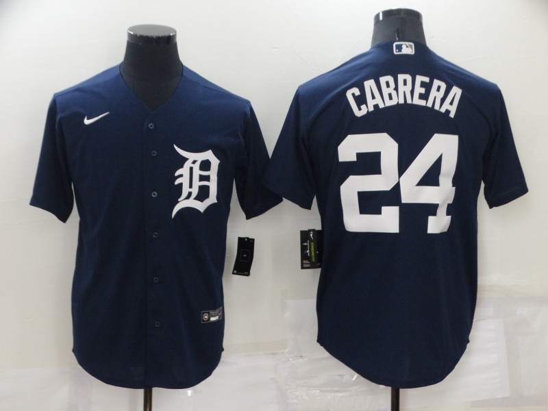 Men's Detroit Tigers #24 Miguel Cabrera Navy Cool Base Stitched Jerseys Men's Detroit Tigers #24 Miguel Cabrera Navy Cool Base Stitched Jerseys