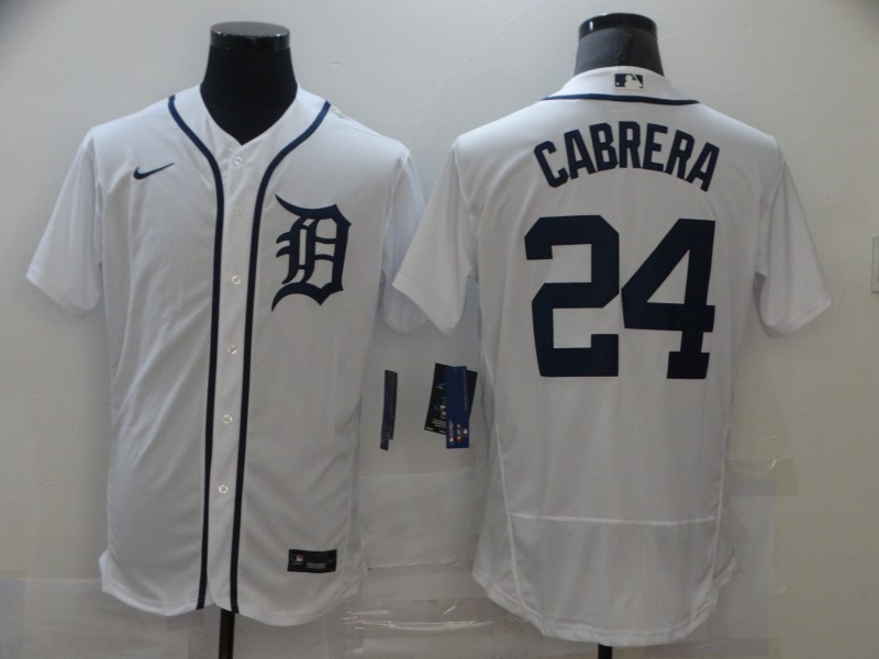 Nike Men's Detroit Tigers #24 Miguel Cabrera Flexbase White Jersey MLB Jersey Nike Men's Detroit Tigers #24 Miguel Cabrera Flexbase White Jersey MLB Jersey