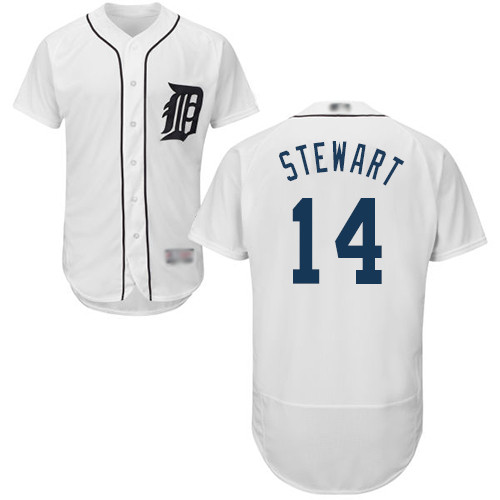 Tigers #14 Christin Stewart White Flexbase Authentic Collection Stitched Baseball Jersey Tigers #14 Christin Stewart White Flexbase Authentic Collection Stitched Baseball Jersey