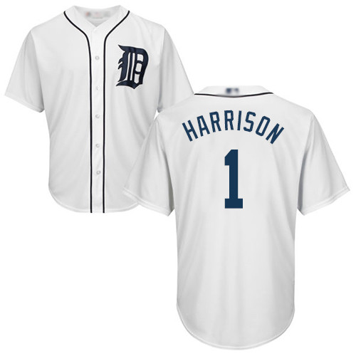 Tigers #1 Josh Harrison White New Cool Base Stitched Baseball Jersey Tigers #1 Josh Harrison White New Cool Base Stitched Baseball Jersey