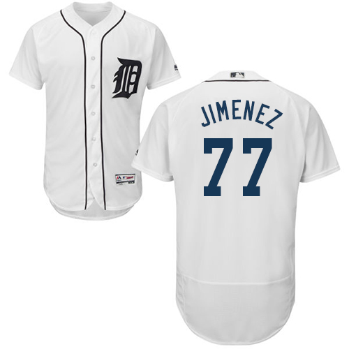 Tigers #77 Joe Jimenez White Flexbase Authentic Collection Stitched Baseball Jersey Tigers #77 Joe Jimenez White Flexbase Authentic Collection Stitched Baseball Jersey
