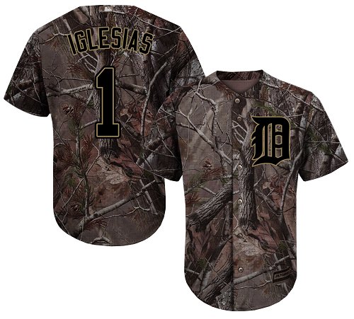 Tigers #1 Jose Iglesias Camo Realtree Collection Cool Base Stitched Baseball Jersey Tigers #1 Jose Iglesias Camo Realtree Collection Cool Base Stitched Baseball Jersey