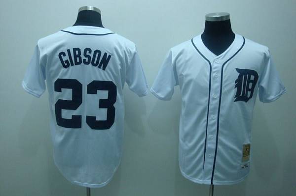 Mitchell and Ness 1984 Tigers #23 Kirk Gibson Stitched White Throwback MLB Jersey Mitchell and Ness 1984 Tigers #23 Kirk Gibson Stitched White Throwback MLB Jersey