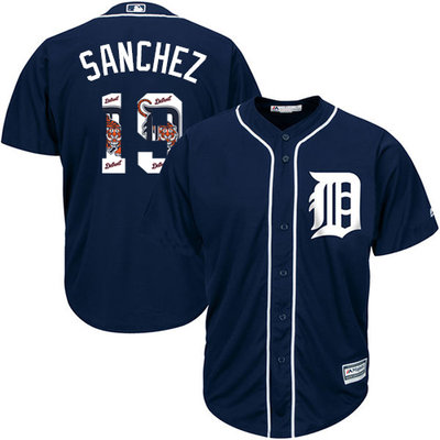 Tigers #19 Anibal Sanchez Navy Blue Team Logo Fashion Stitched MLB Jersey Tigers #19 Anibal Sanchez Navy Blue Team Logo Fashion Stitched MLB Jersey