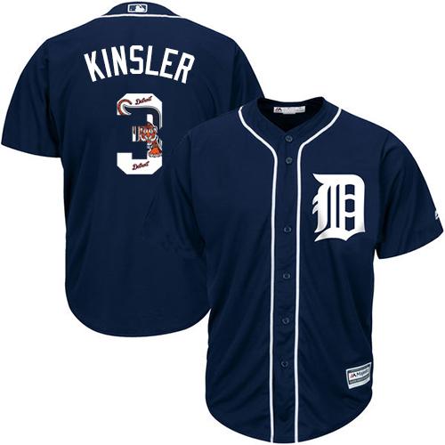 Tigers #3 Ian Kinsler Navy Blue Team Logo Fashion Stitched MLB Jersey Tigers #3 Ian Kinsler Navy Blue Team Logo Fashion Stitched MLB Jersey