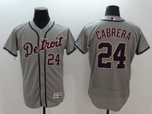 Tigers #24 Miguel Cabrera Grey Flexbase Authentic Collection Stitched MLB Jersey Tigers #24 Miguel Cabrera Grey Flexbase Authentic Collection Stitched MLB Jersey