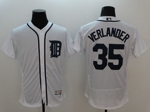 Tigers #35 Justin Verlander White Flexbase Authentic Collection Stitched MLB Jersey Tigers #35 Justin Verlander White Flexbase Authentic Collection Stitched MLB Jersey