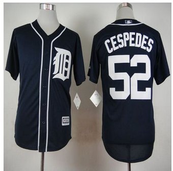 Detroit Tigers #52 Yoenis Cespedes Navy Blue Cool Base Stitched Baseball Jersey Detroit Tigers #52 Yoenis Cespedes Navy Blue Cool Base Stitched Baseball Jersey