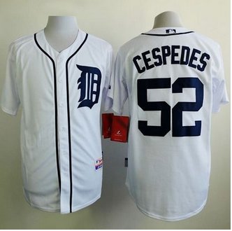 Detroit Tigers #52 Yoenis Cespedes White Cool Base Stitched Baseball Jersey Detroit Tigers #52 Yoenis Cespedes White Cool Base Stitched Baseball Jersey