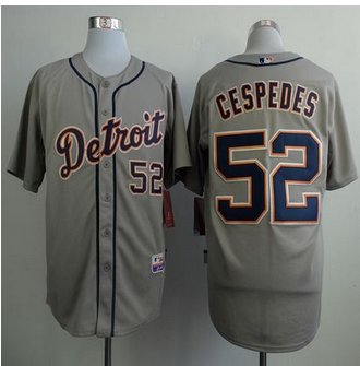 Detroit Tigers #52 Yoenis Cespedes Grey Cool Base Stitched Baseball Jersey Detroit Tigers #52 Yoenis Cespedes Grey Cool Base Stitched Baseball Jersey