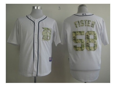 mlb jerseys detroit tigers #58 fister white(number camo) mlb jerseys detroit tigers #58 fister white(number camo)