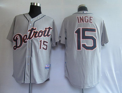 Detroit Tigers 15# Inge Grey jerseys