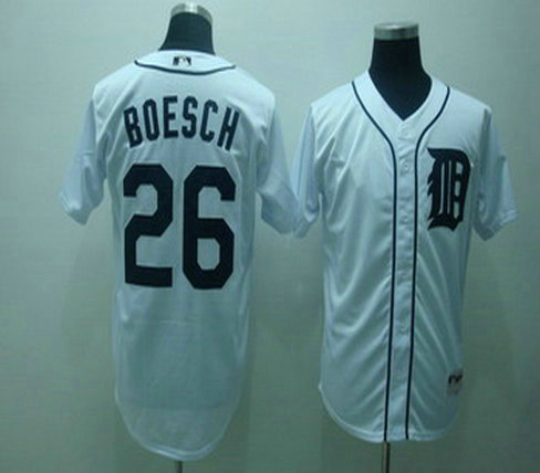 Detroit Tigers 26 Brennan Boesch White Jerseys Detroit Tigers 26 Brennan Boesch White Jerseys