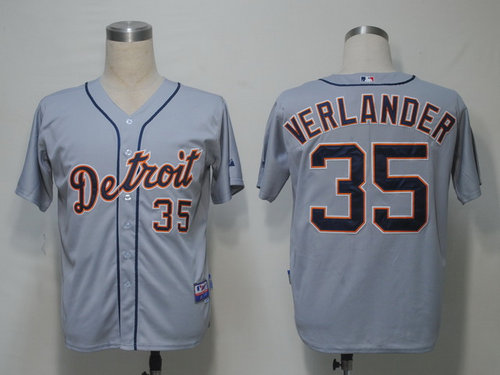 Detroit Tigers 35 Verlander Grey Jerseys Detroit Tigers 35 Verlander Grey Jerseys