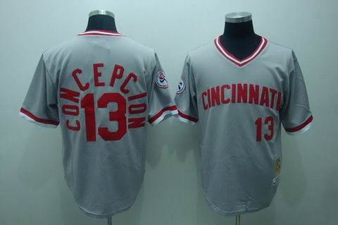 mlb cincinnati reds #13 concepcion m&n grey mlb cincinnati reds #13 concepcion m&n grey