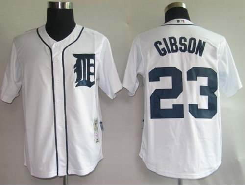MLB Jerseys Detroit Tigers 23 Gibson White MLB Jerseys Detroit Tigers 23 Gibson White