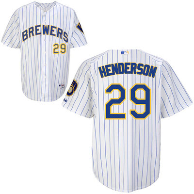 Milwaukee Brewers #29Jim Hengerson Authentic Personalized Alternate Home White Jersey Milwaukee Brewers #29Jim Hengerson Authentic Personalized Alternate Home White Jersey