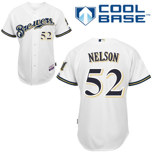 Milwaukee Brewers #52Jimmy Nelson Authentic Personalized Home White Jersey Milwaukee Brewers #52Jimmy Nelson Authentic Personalized Home White Jersey