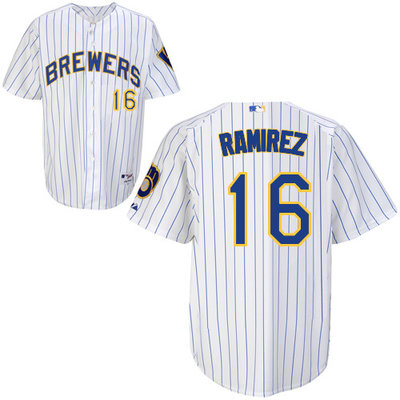 Milwaukee Brewers #16Aramis Ramirez Authentic Personalized Alternate Home White Jersey Milwaukee Brewers #16Aramis Ramirez Authentic Personalized Alternate Home White Jersey