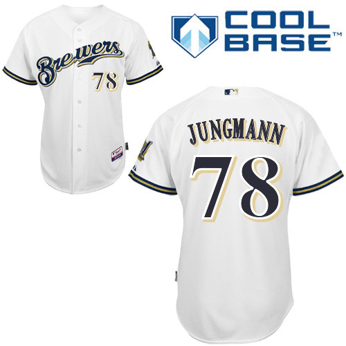 Milwaukee Brewers #78Taylor Jungmann Authentic Personalized Home White Jersey Milwaukee Brewers #78Taylor Jungmann Authentic Personalized Home White Jersey