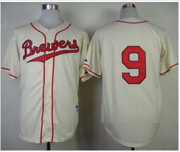 Milwaukee Brewers #9 Jean Segura Cream 1948 Turn Back The Clock Stitched Baseball Jersey Milwaukee Brewers #9 Jean Segura Cream 1948 Turn Back The Clock Stitched Baseball Jersey