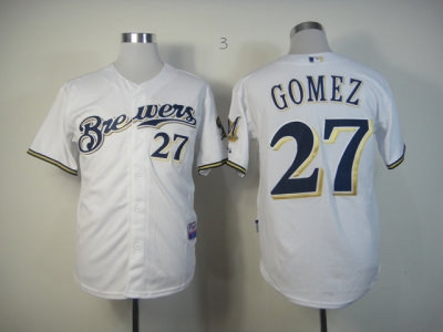 mlb jerseys milwaukee brewers #27 gomez white mlb jerseys milwaukee brewers #27 gomez white