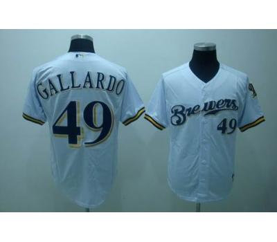 mlb milwaukee brewers #49 gallardo white mlb milwaukee brewers #49 gallardo white