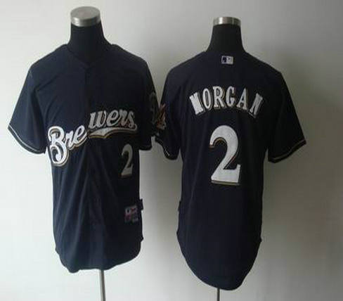 Milwaukee Brewers 2 MORGAN d.k blue cool base jerseys Milwaukee Brewers 2 MORGAN d.k blue cool base jerseys