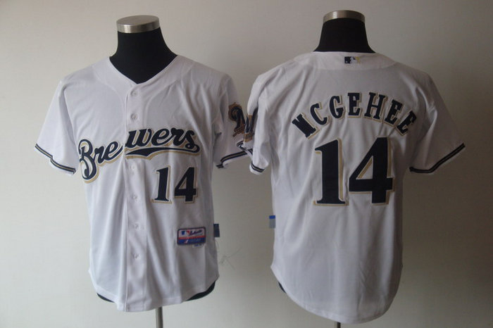 Milwaukee Brewers 14# mcgehee white Milwaukee Brewers 14# mcgehee white