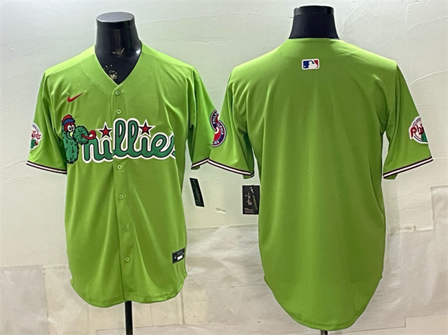 Men's Philadelphia Phillies Blank Light Green Phanatic Limited Stitched Jersey Men's Philadelphia Phillies Blank Light Green Phanatic Limited Stitched Jersey