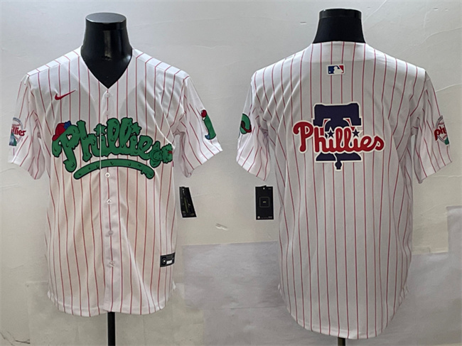 Men's Philadelphia Phillies Team Big Logo White Phanatic Limited Stitched Jersey Men's Philadelphia Phillies Team Big Logo White Phanatic Limited Stitched Jersey